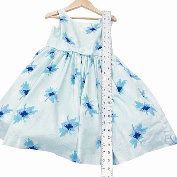 Janie and Jack Girls Sz 6 Floral Sleeveless Lined Spring Easter Dress Bow Twirl - Picture 11 of 12